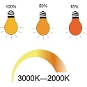 HWH Ampoule à filament forme standard A60 CCT Switch, dimmable E27 10W 806lm 3000-2000K 200° CRI > 80 gradable