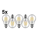 Lampe à filament LED lot de 5 E27 7W 810lm 2700K 300° CRI > 80 
