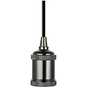 HWH Luminaire à suspension E27 IP20, noir 
