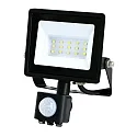 Projecteur pivotant, avec capteur IP44, noir 