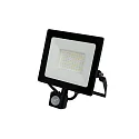 HWH Projecteur pivotant, avec capteur IP44, noir 