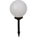 Lampe à piquet de terre GLOBE IP44, blanche