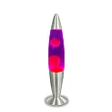 Lampe LED Lava IP20, violet, rose, argent 