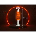 HWH Lampe LED Lava IP20, orange, argent, blanche 
