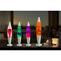 HWH Lampe LED Lava IP20, orange, argent, blanche 