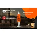 HWH Lampe LED Lava IP20, orange, argent, blanche 