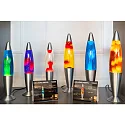 HWH Lampe LED Lava IP20, orange, argent, blanche 
