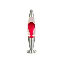 Lampe LED Lava IP20, dégager, rouge, argent 