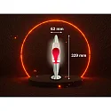 HWH Lampe LED Lava IP20, dégager, rouge, argent 
