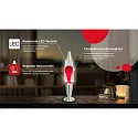 HWH Lampe LED Lava IP20, dégager, rouge, argent 