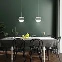 BRUCK pendant luminaire BLOP MOLL LV S IP20, lacquered, matt chrome dimmable