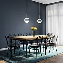 BRUCK pendant luminaire BLOP MOLL LV S IP20, lacquered, matt chrome dimmable