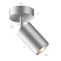 BRUCK spot STAR SPOT 30-65° AC C 1 flame, swivelling, rotatable IP20, black dimmable