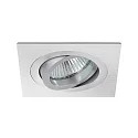 Downlight pivotant, carré GX5,3 IP20, aluminium mat gradable
