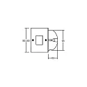 Brumberg Luminaire d'encastrement mural  IP54, acier inoxydable, opale 