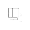 Outdoor LED wall luminaire, IP54, square, with 2 exchangeable front panels, 230V, 9W 3000K 665lm