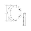 outdoor wall luminaire EYE round, CCT Switch, impact resistant IP65, white matt 