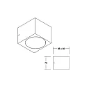 Brumberg Luminaire mural QUADER IP65, graphite 
