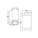 Brumberg outdoor wall luminaire YLIP up / down, switchable LED IP65, black 