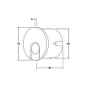 Brumberg Recessed LED socket luminaire WALL KIT68, IP20, round, Ø 7.5cm, 230V, 1.5W 3000K 70lm, CRi > 90, white