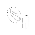 Brumberg Luminaire mural rond IP65, noir , transparent 
