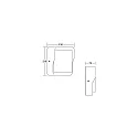 Brumberg Luminaire mural d’extérieur COATIS carré, commutable IP65, couvert de poudre, gris graphite 