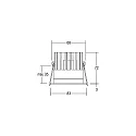 Brumberg recessed luminaire, glossy, black, transparent 9,2W 840lm 4000K 20-40° 20-40° CRI 80-89