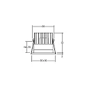 Brumberg Lumière encastrée, scintillant, noir , transparent 9,2W 840lm 4000K 20-40° 20-40° CRI 80-89