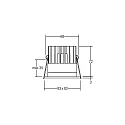 Brumberg Recessed LED downlight ALTERO, IP44, square, 8.3 x 8.3cm, changeable cover, 500mA, 9.2W 3000K 820lm 33°, white / chrome