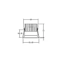 Brumberg ceiling recessed luminaire ALTERO-S square, direct IP44, gold, white dimmable