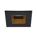 ceiling recessed luminaire ALTERO-S square, direct IP44, gold, black dimmable