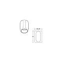 Brumberg Downlight PENCIL MINI cylindrique, version pour montage en surface IP20, couvert de poudre, blanche gradable