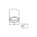 Brumberg Downlight DOLOK-R rond, avec anneau décoratif, direct / indirect IP20, blanc mat gradable