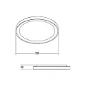 Brumberg Luminaire de plafond SUNNY MINI / 33CM PHASE CCT Switch, dimmable, direct / indirect IP20, blanc mat gradable