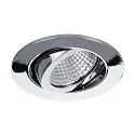 Downlight rond, pivotant IP20, chrome gradable