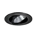 Downlight rond, pivotant IP20, noir  gradable