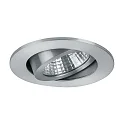 Downlight rond, pivotant IP20, aluminium mat gradable