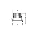 Brumberg Recessed outdoor LED downlight with funnel cover, IP54, Ø 8.3cm, 500mA, 9.2W 3000K 820lm 38°, structured black