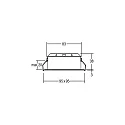Brumberg Recessed LED spot INDIWO83, IP20, square, 9.5 x 9.5cm, Plug&Play 350mA, 5.5W 3000K 550lm 36°, swivelling 25°, structured white