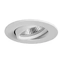 Lumière encastrée INDIWO68-R 350MA P&P rond, pivotant IP20, blanc mat gradable 6W 530lm 3000K 36° CRI >95