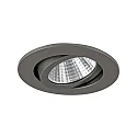 Downlight PLUG & PLAY rond, pivotant IP65, titane gradable
