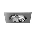 Downlight PLUG & PLAY pivotant, carré IP65, chrome gradable