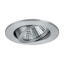 Downlight PLUG & PLAY rond, pivotant IP20, aluminium mat gradable