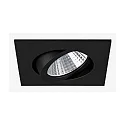 Lumière encastrée IP20, scintillant, noir , transparent  7W 740lm 3000K 20-40° 20-40° CRI 80-89