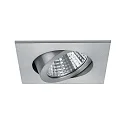 Downlight PLUG & PLAY pivotant, carré IP20, aluminium mat gradable