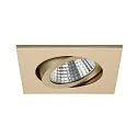 Downlight PLUG & PLAY pivotant, carré IP20, champagne gradable