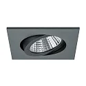 Downlight PLUG & PLAY pivotant, carré IP20, titane gradable