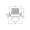 Brumberg Downlight PLUG & PLAY pivotant, avec prise de courant IP20, blanche gradable