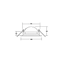 Brumberg Plafonnier encastré KAMUTA pivotant, rotatif, direct IP20, transparent, blanche gradable