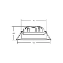 Brumberg recessed luminaire BIG65 round, rigid LED IP65, white dimmable 8W 730lm 3000K 20-40° 20-40° CRI 80-89